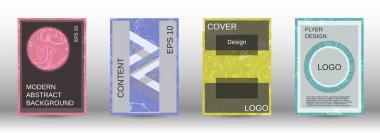 Modern örtüler. Soyut mermer desen. Mavi, sarı, pembe, lav şekilli yeşil desenli. Bulanık çizgiler ve dairelerden oluşan çizimler. İş tasarımınız için şablon.