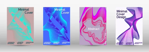 Couverture Vectorielle Minimale Ensemble Couvertures Abstraites Modernes Arrière Plans Créatifs — Image vectorielle