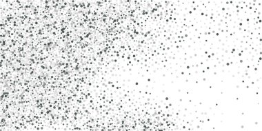 Gümüş simli konfeti. Hafif arkaplan. Beyaz soyut doku. Vektör soyut grafik tasarımı. Yeni yıl Noel 'i. Gümüş parıltılı arka plan. Vektör zarif davet şablonu.