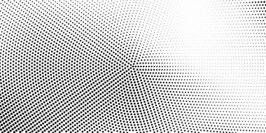 Yarı ton noktalı arka plan. Beyaz bir arka planda modern tarzda siyah noktalar. Tasarım konsepti için Vintage Illustration. Modern doku. Polka nokta tarzı doku.