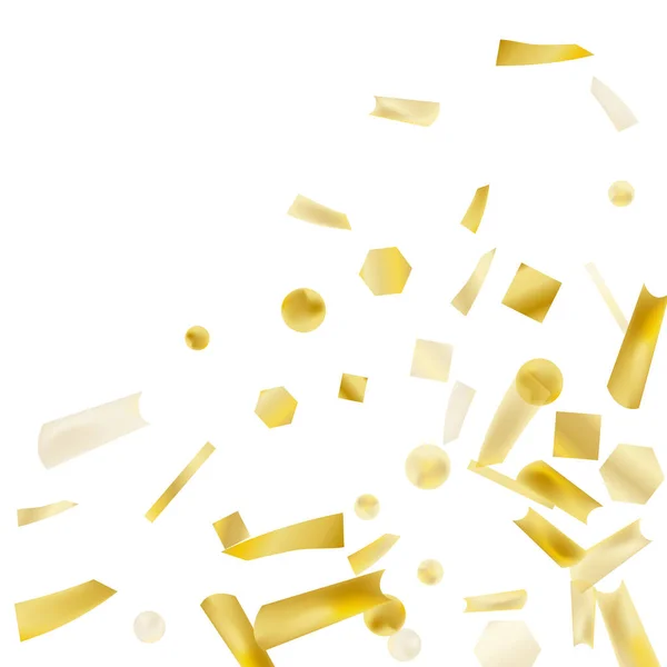 金のコンフェッティ 鮮やかなぼかし効果 お祭り騒ぎだ どんな目的にも最適なデザイン 誕生日 ゴールドの輝き ライトグレア — ストックベクタ