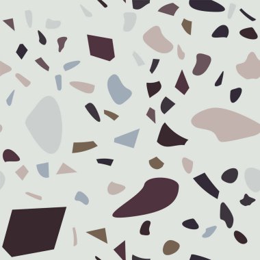 Renkli terrazzo döşeme vektörü modern tarzda pürüzsüz. Grafiksel modern model. Vektör illüstrasyonu.