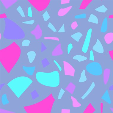 Terrazzo döşeme vektörü kusursuz desen. Eski tarz. Grafiksel modern model. Vektör illüstrasyonu.