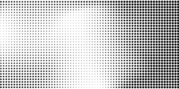 Φόντο διακεκομμένο στη μέση. Μαύρες τελείες σε μοντέρνο στυλ σε λευκό φόντο. — Διανυσματικό Αρχείο