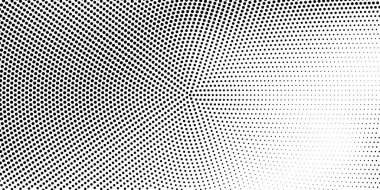 Yarı ton noktalı arka plan. Beyaz bir arka planda modern tarzda siyah noktalar. Tasarım konsepti için Vintage Illustration. Modern doku. Polka nokta tarzı doku.