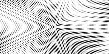 Yarı ton noktalı arka plan. Beyaz bir arka planda modern tarzda siyah noktalar. Tasarım konsepti için Vintage Illustration. Modern doku. Polka nokta tarzı doku.