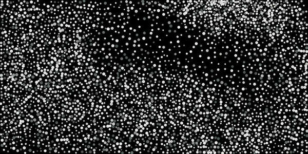 Confetti Met Zilveren Glitter Zwarte Achtergrond Glanzende Abstracte Textuur Vector — Stockvector