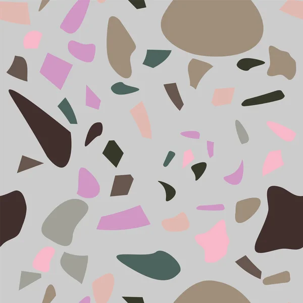 Colorful Terrazzo Flooring Vector Seamless Modern Style Graphic Modern Pattern — Διανυσματικό Αρχείο