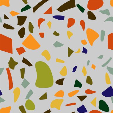 Kırsal terrazzo döşeme vektörü pankart tasarımı için pürüzsüz. Grafiksel modern model. Kusursuz vektör arkaplanı.