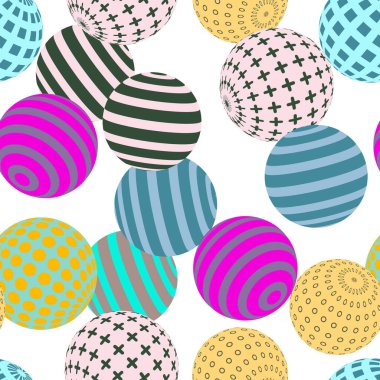 Soyut topların geçmişe dönük 3 boyutlu çizimi, her amaç için harika bir tasarım. Kapak tasarımı için modern poster. Vektör kusursuz teknoloji geçmişi. Arkaplan duvar tasarımı.