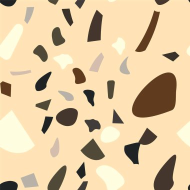 Kırsal terrazzo döşeme vektörü pankart tasarımı için pürüzsüz. Grafiksel modern model. Kusursuz vektör arkaplanı.