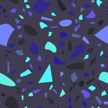 Terrazzo döşeme vektörü kusursuz desen. Grafiksel modern model. Kusursuz vektör arkaplanı.