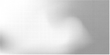 Yarı ton noktalı arka plan. Beyaz bir arka planda modern tarzda siyah noktalar. Tasarım konsepti için Vintage Illustration. Modern doku. Polka nokta tarzı doku.