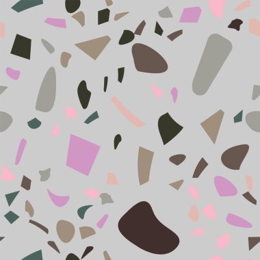 Kırsal terrazzo döşeme vektörü pankart tasarımı için pürüzsüz. Grafiksel modern model. Kusursuz vektör arkaplanı.