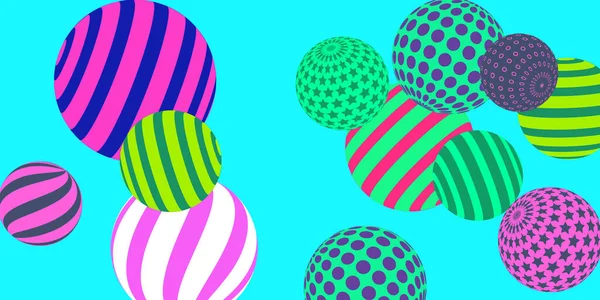 Illustration Rétro Boules Abstraites Grand Design Pour Tous Les Usages — Image vectorielle