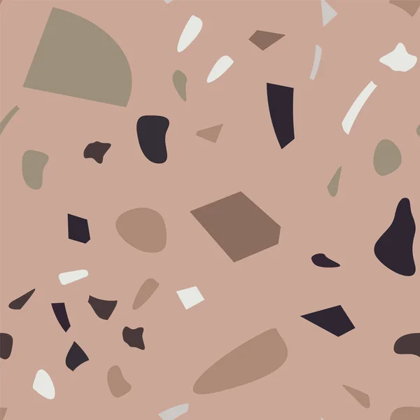 Terrazzo Flooring Vector Seamless Pattern Vintage Style Graphic Modern Pattern — Διανυσματικό Αρχείο