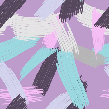 Doodle renkli kesintisiz arka soyut. Çok renkli karalamalar rastgele keçeli kalemle çizilir. Kumaş, paketleme, duvar kağıdı için uygundur. Vektör çizim.