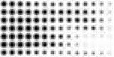 Yarım tonluk noktalı arka plan. Beyaz arka planda modern tarzda siyah noktalar.