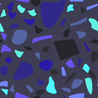 Terrazzo döşeme vektörü kusursuz desen. Eski tarz. Grafiksel modern model. Kusursuz vektör arkaplanı.