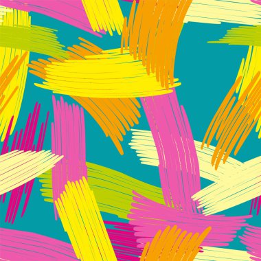 Karalamanın soyut renksiz arkaplanı. Renkli karalamalar keçeli kalemle rastgele çizilir. Vektör çizimi. Çocuk filmi. Soyut parlak duvar kağıdı.