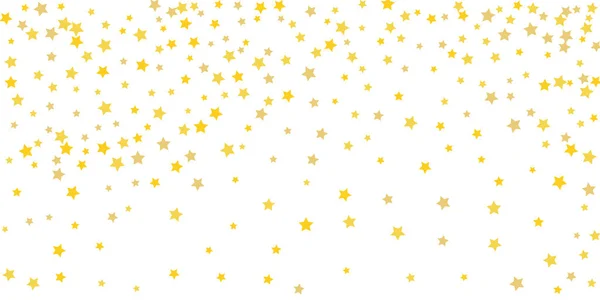 Sternkonfetti Goldener Lässiger Konfetti Hintergrund Helles Design Muster Vektorschablone Mit — Stockvektor