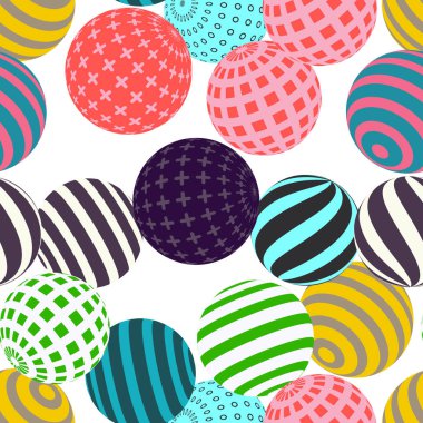 Soyut topların geçmişe dönük 3 boyutlu çizimi, her amaç için harika bir tasarım. Kapak tasarımı için modern poster. Vektör kusursuz teknoloji geçmişi. Arkaplan duvar tasarımı.