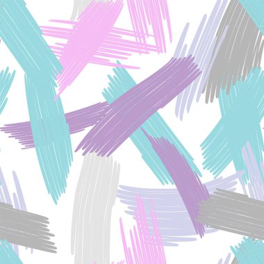 Doodle renkli kesintisiz arka soyut. Çok renkli karalamalar rastgele keçeli kalemle çizilir. Kumaş, paketleme, duvar kağıdı için uygundur. Vektör çizim.