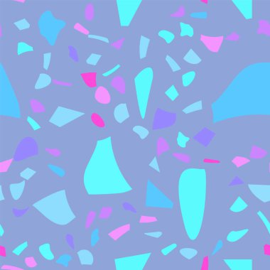 Terrazzo döşeme vektörü kusursuz desen. Grafiksel modern model. Kusursuz vektör arkaplanı.