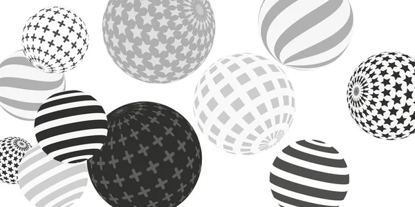 Pelotas Abstractas Ilustración Retro Gran Diseño Para Cualquier Propósito Cartel — Vector de stock