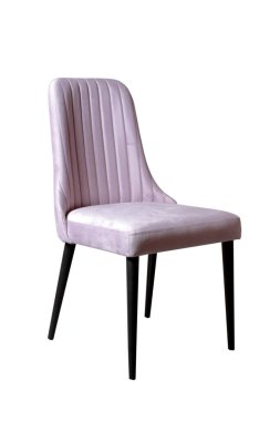 Sırtı döşenmiş ve koltuğu aydınlık bir tasarım sandalyesi.