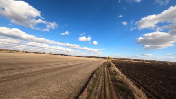 FPV İHA 'da saha üzerinde güzel bir uçuş — Stok video