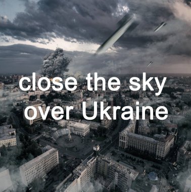 Ukrayna, Kyiv 'de uçan bir füze ile hava görüşü kavramı