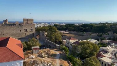 Yunanistan 'ın Rodos kentinin 4k video görüntüsü