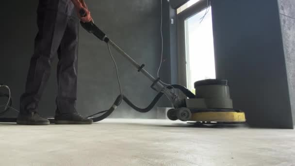 Floor grinding for decorative microcement finishing — ストック動画