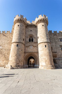Rodos Kalesi veya Rodos Adası, Yunanistan 'daki Efendiler Sarayı