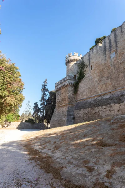 Οχυρώσεις γύρω από το φρούριο της Ρόδου, Ρόδος, Ελλάδα — Φωτογραφία Αρχείου