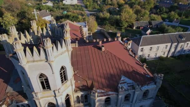 Aerial view of the Grokholsky-Tereshchenko Palace at sunset. — ストック動画