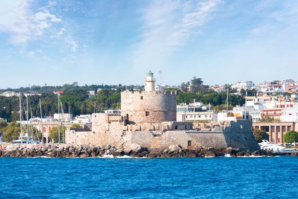 Fort Saint Nicholas in Rhodos eiland, Griekenland. — Stockfoto