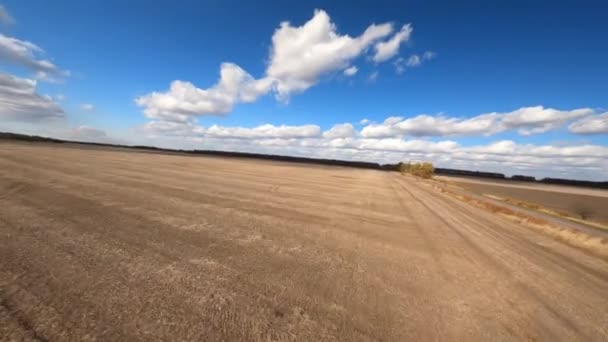 FPV İHA 'da saha üzerinde güzel bir uçuş — Stok video