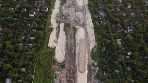 Aerial view of Podolsko-Voskresensky bridge in Kyiv, Ukraine — Stok video