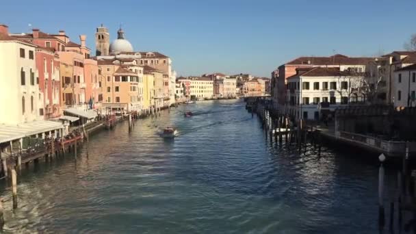 Βίντεο σε hd ποιότητα με θέα στο Grand Canal στη Βενετία, Ιταλία — Αρχείο Βίντεο