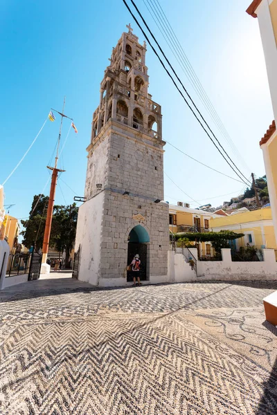 Iglesia de San Juan en la isla de Symi en Grecia — Foto de Stock
