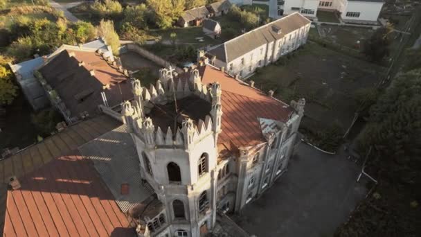 Vista aérea del Palacio Grokholsky-Tereshchenko al atardecer. — Vídeos de Stock