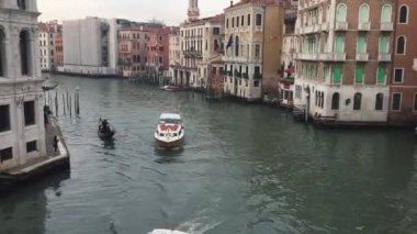 İtalya, Venedik 'teki Büyük Kanal manzaralı HD kalitesinde video görüntüleri