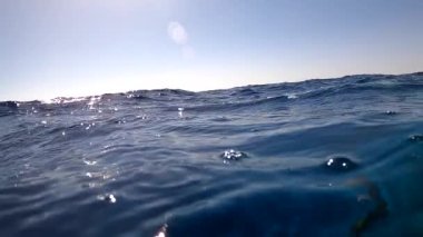 Sualtı kamerası, Mısır 'ın derinliklerine, Kızıl Deniz' e dalıyor. hd video