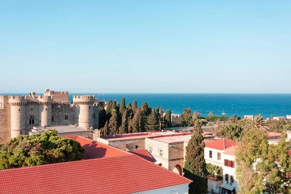 Rhodos Fortress of Palace of the Masters op Rhodos Island, Griekenland — Stockfoto