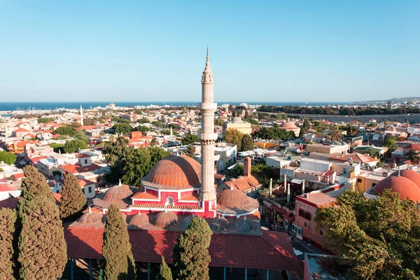 Moskén i Suleiman på ön Rhodos i gamla stan, Grekland — Stockfoto