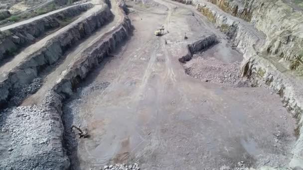 Vue Aérienne Une Carrière Granit Vidéo Développement Gisement Granit Ukraine — Video