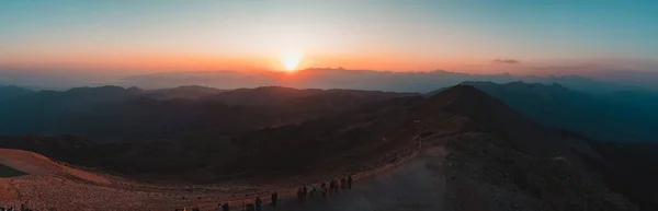 Hermoso Paisaje Montañoso Con Puesta Sol Sobre Las Montañas Tauro — Foto de Stock