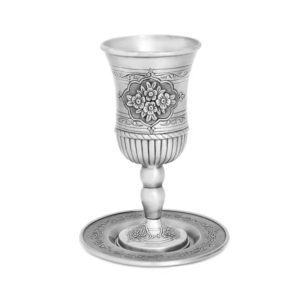 Steel jewish cup isolated — Stock Photo, Image